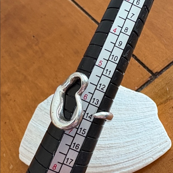 Tiffany & Co. Open Heart Ring Elsa Peretti Sterling Silver 925 Size 6 VGUC - Picture 10 of 10